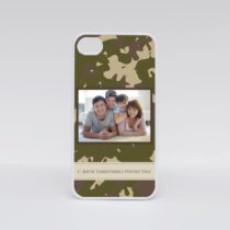 Печать шаблона «Хаки» на плоских чехлах для iPhone 4 и 4S Печать шаблона «Хаки» на плоских чехлах для iPhone 4 и 4S