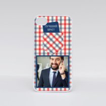 Печать шаблона «Лучшему брату» на плоских чехлах для iPhone 4 и 4S Печать шаблона «Лучшему брату» на плоских чехлах для iPhone 4 и 4S