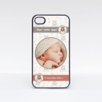 Печать шаблона «Наше чудо» на плоских чехлах для iPhone 4 и 4S Печать шаблона «Наше чудо» на плоских чехлах для iPhone 4 и 4S