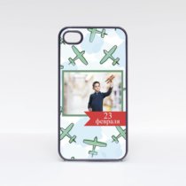 Печать шаблона «Самолёты» на плоских чехлах для iPhone 4 и 4S Печать шаблона «Самолёты» на плоских чехлах для iPhone 4 и 4S
