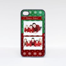 Печать шаблона «А снег идет» на плоских чехлах для iPhone 4 и 4S Печать шаблона «А снег идет» на плоских чехлах для iPhone 4 и 4S